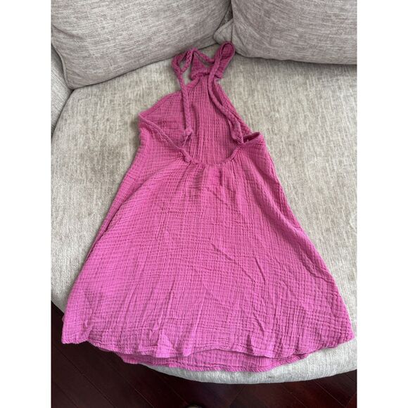 Anthropologie XS Braided Halter Mini Dress Beachy - Picture 7 of 10